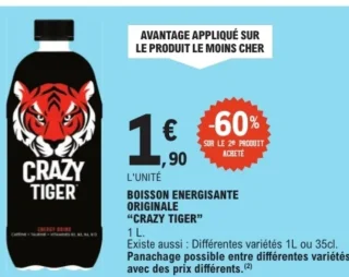 Boisson énergisante originale "Crazy Tiger"