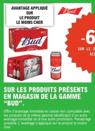 Produits de la gamme "BUD"