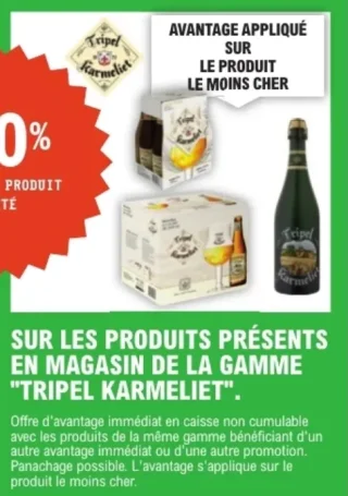 Produits de la gamme "TRIPEL KARMELIET"