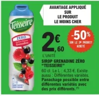 Sirop Grenadine Zéro "TEISSEIRE"