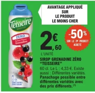 Sirop Grenadine Zéro "TEISSEIRE"