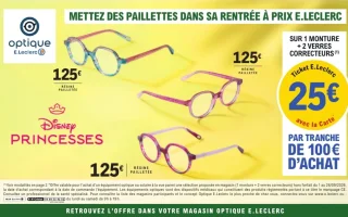 Lunettes Disney Princesses - Résine pailletée