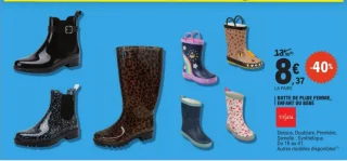 Botte de pluie femme, enfant ou bébé Tissaia