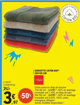 Serviette Coton Bio Tissaia