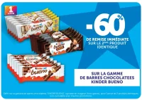 Barres chocolatées Kinder Bueno