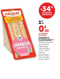 Sandwich club Daunat