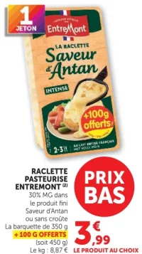 Raclette Pasteurisée Entremont