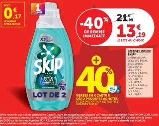 Lessive liquide Skip Lot de 2