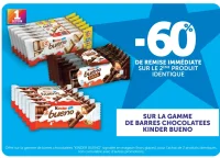 Gamme de barres chocolatées Kinder Bueno