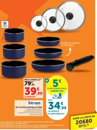 Set 10 pièces amovible Sitram
