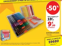 60 FEUTRES ACRYLIQUES Pointe ogive - Multisupport