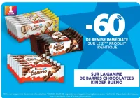 La gamme de barres chocolatées Kinder Bueno