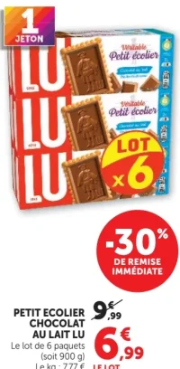 Biscuits Petit Ecolier Chocolat au Lait LU