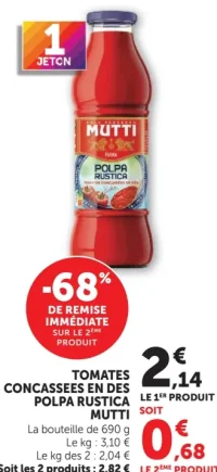 Tomates Concassées En Des Polpa Rustica Mutti