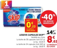 Lessive capsules Skip Active Clean