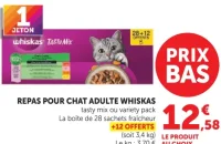 Repas pour chat adulte Whiskas Tasty Mix