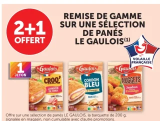 Sélection de panés Le Gaulois (Croq', Cordon Bleu, Nuggets)