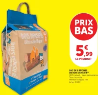 Sac de 8 bûches de bois densifié