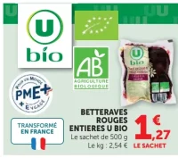 Betteraves rouges entières U Bio