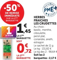 Herbes fraîches Les Crudettes
