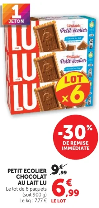 Biscuits Petit Ecolier Chocolat au Lait LU