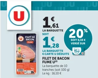 Filet de bacon fumé U