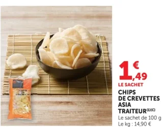 Chips de crevettes Asia Traiteur
