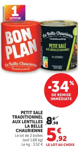 Petit Sale Traditionnel Aux Lentilles La Belle Chaurienne