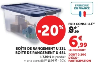 Boîte de rangement U