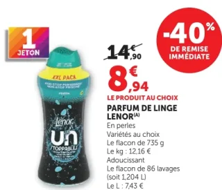 Parfum de linge en perles Lenor Unstoppables