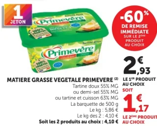Matière Grasse Végétale Primevère