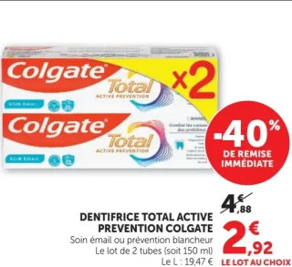 Dentifrice Total Active Prevention Colgate
