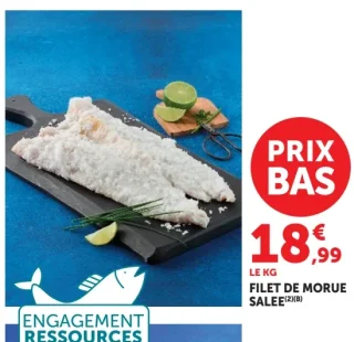 Filet de morue salée
