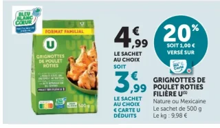 Grignottes de poulet rôties Filière U
