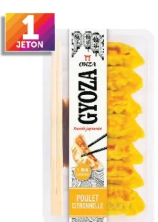 Gyozas poulet citronnelle ou boeuf ail piment ou porc gingembre