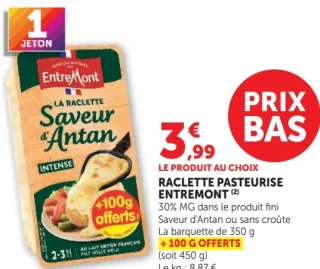 Raclette Pasteurisée Entremont