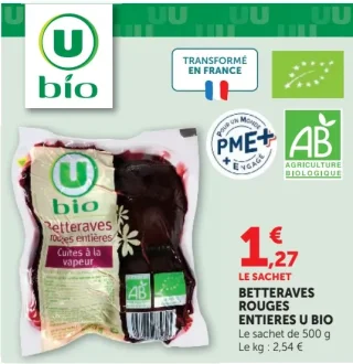 Betteraves rouges entières U Bio