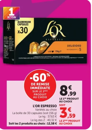 L'OR ESPRESSO Variétés au choix