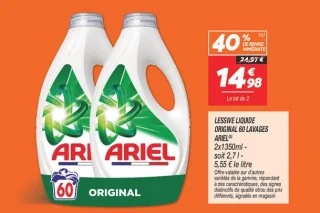 Lessive liquide original 60 lavages ariel