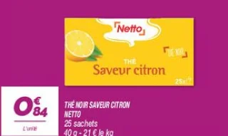 Thé noir saveur citron 