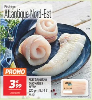 Filet de merlan sans arêtes 