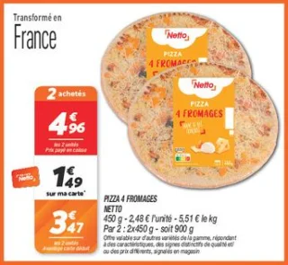 Pizza 4 fromages 