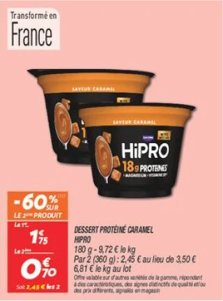 Dessert protéiné  caramel