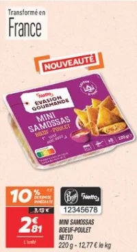 Mini samossas boeuf-poulet 