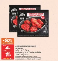6 korean fried chicken surgelés  