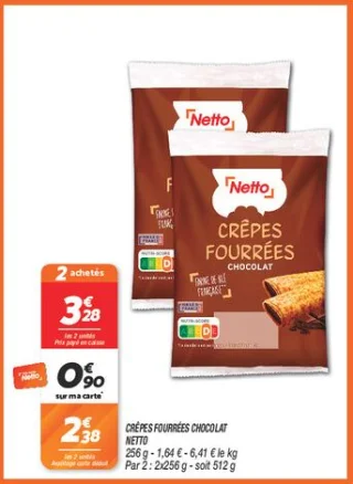 Crêpes fourrées chocolat