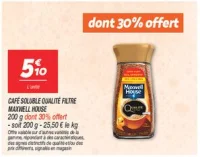 Café soluble qualité filtre 
