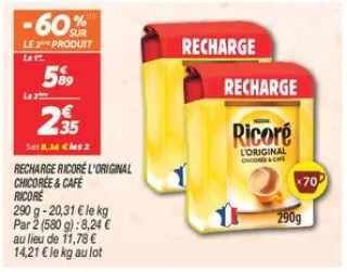 Recharge  l'original chicorée & café