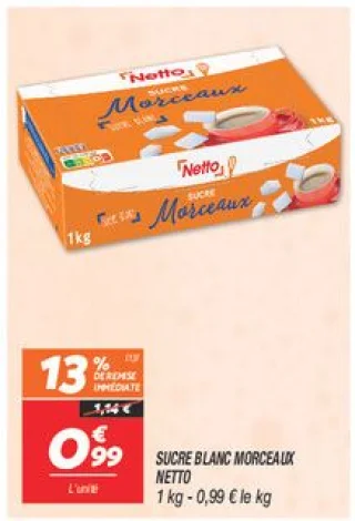 Sucre blanc morceaux 