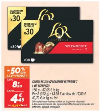 Capsules x30 splendente intensité 7